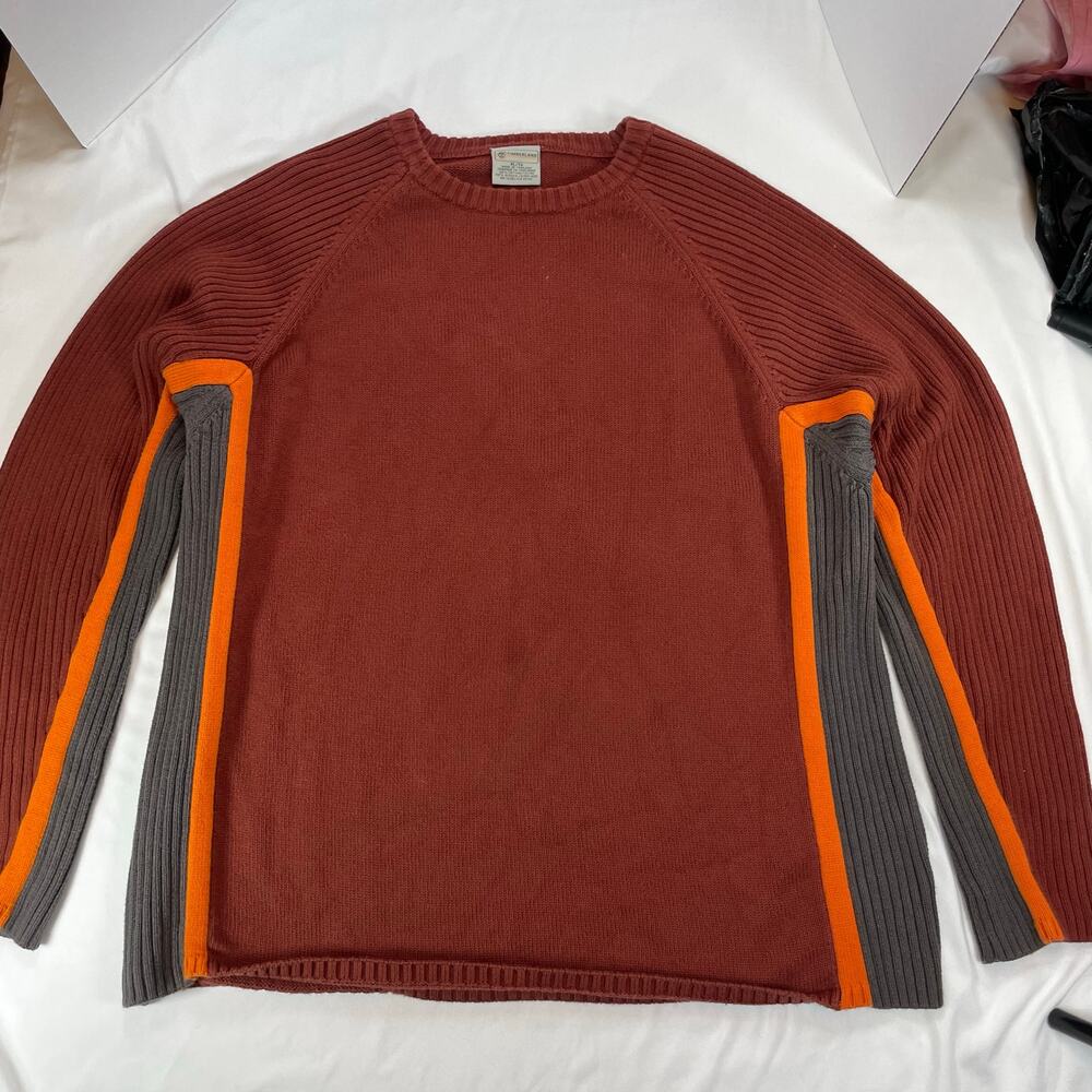 Vintage Timberland Outdoor Performance Colorblock Sweater XL Rust Orange Men
